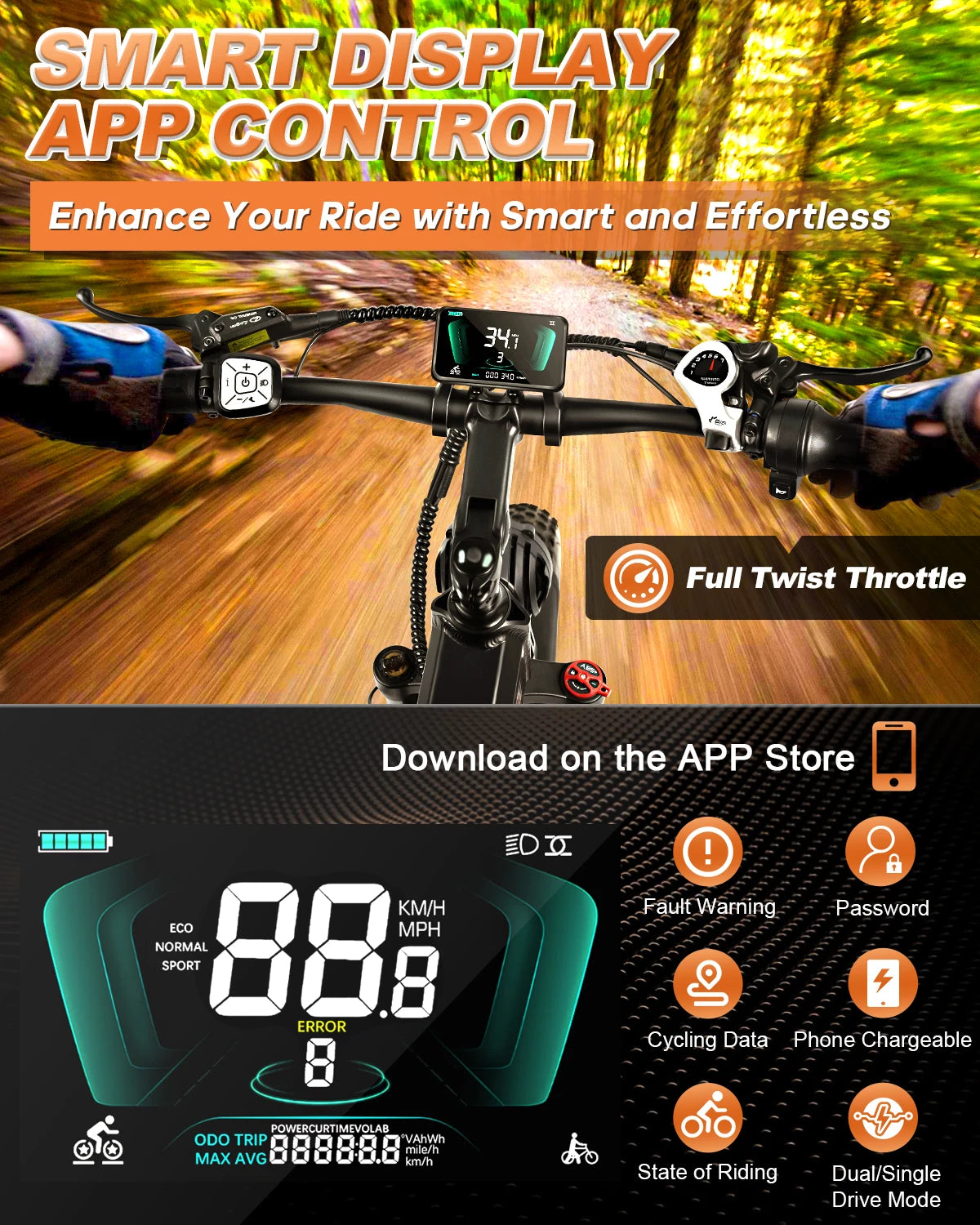 W Wallke X3 PRO MAX Electric Bike 2800W Peak Dual Motor 44Ah Long Range E-Bike 26" x 4" Fat Tire 31MPH Fast Adult Ebike UL2849