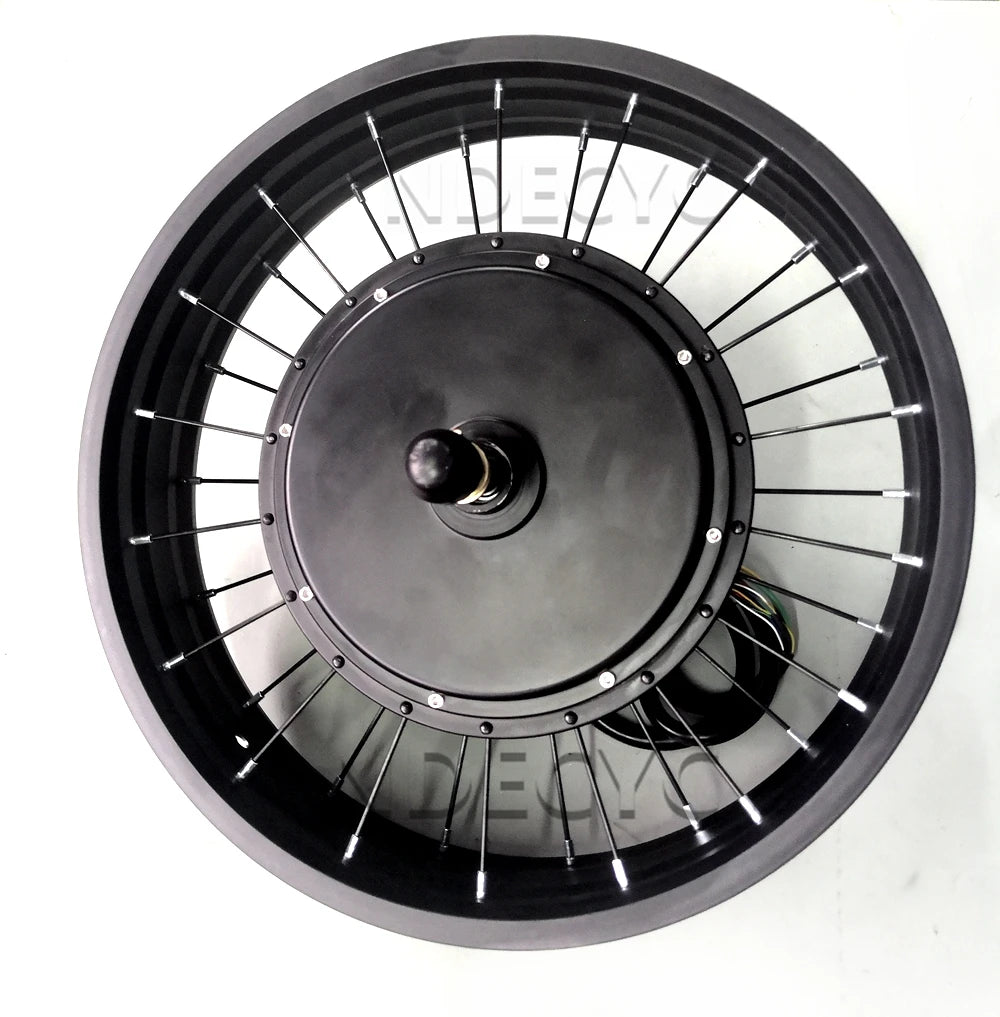 NBpower 170/190mm Dropout 48-96V 3000W 5000W Motor Wheel Black Fat Bike Motor Wheel for 20x4.0 24x4.0 26x4.0