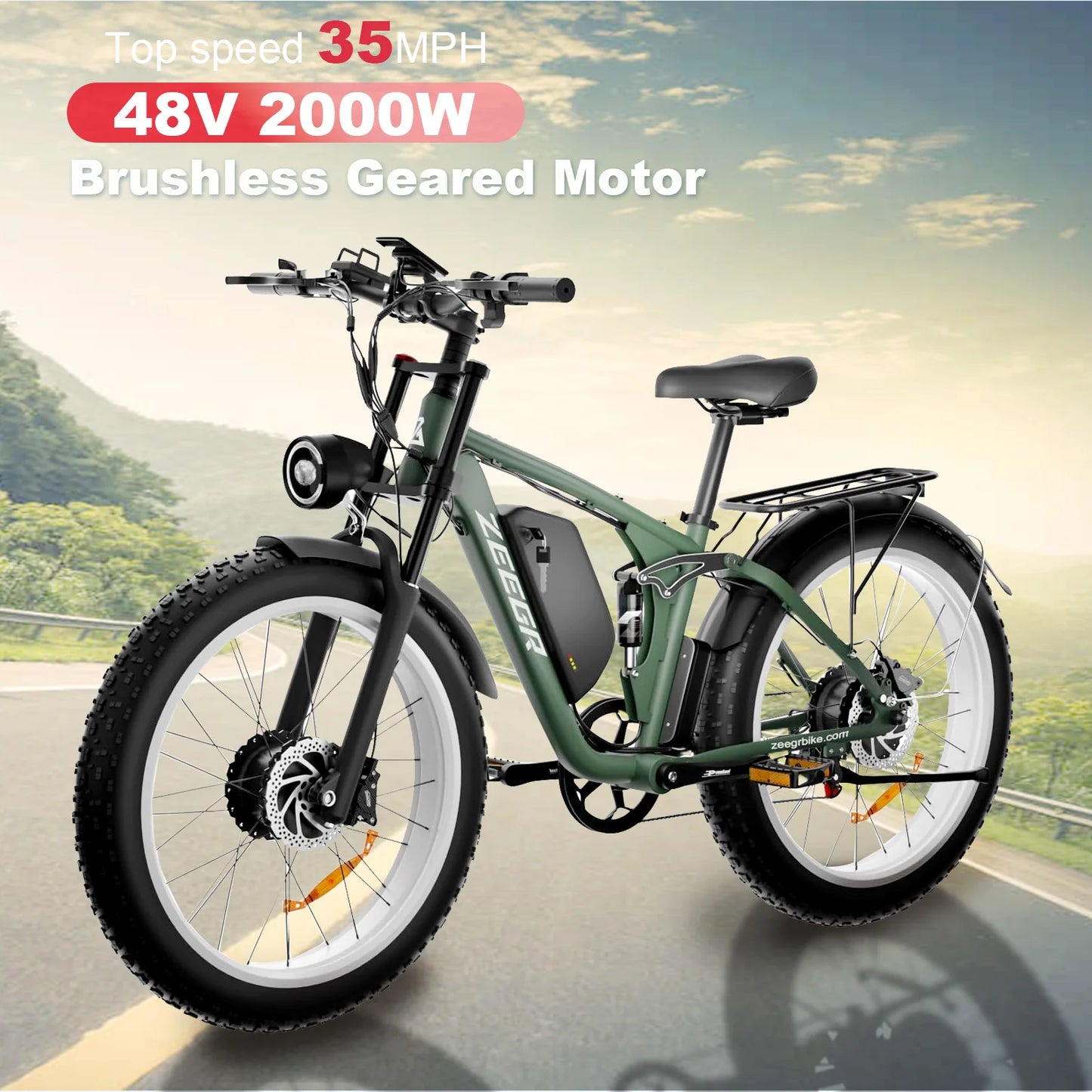 Zeegr S1 E-Bike Dual MotorAWD 2000W 60 Miles 35MPH Electric Bike 7 speeds dual motor 2000w mountain electric bicycle with ce