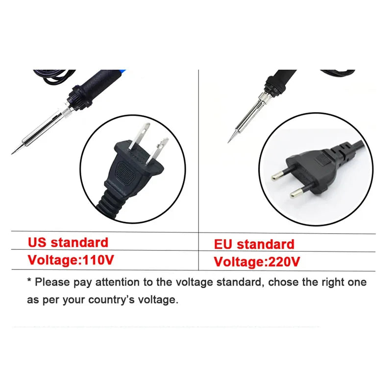Adjustable Temperature Electric Soldering Iron 110V(US plug) /220V(EU Plug) 60W Soldering Iron Welding Solder Repair Tool