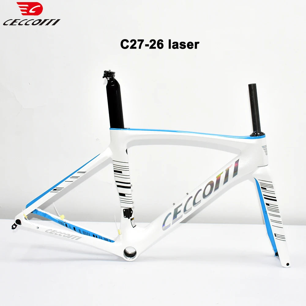 Light Weight Road Bike Frame Full Carbon Racing Road Bicycle Frames Carbon Fiber Fork 700x32C Road Bike Wheelset Disc Brake
