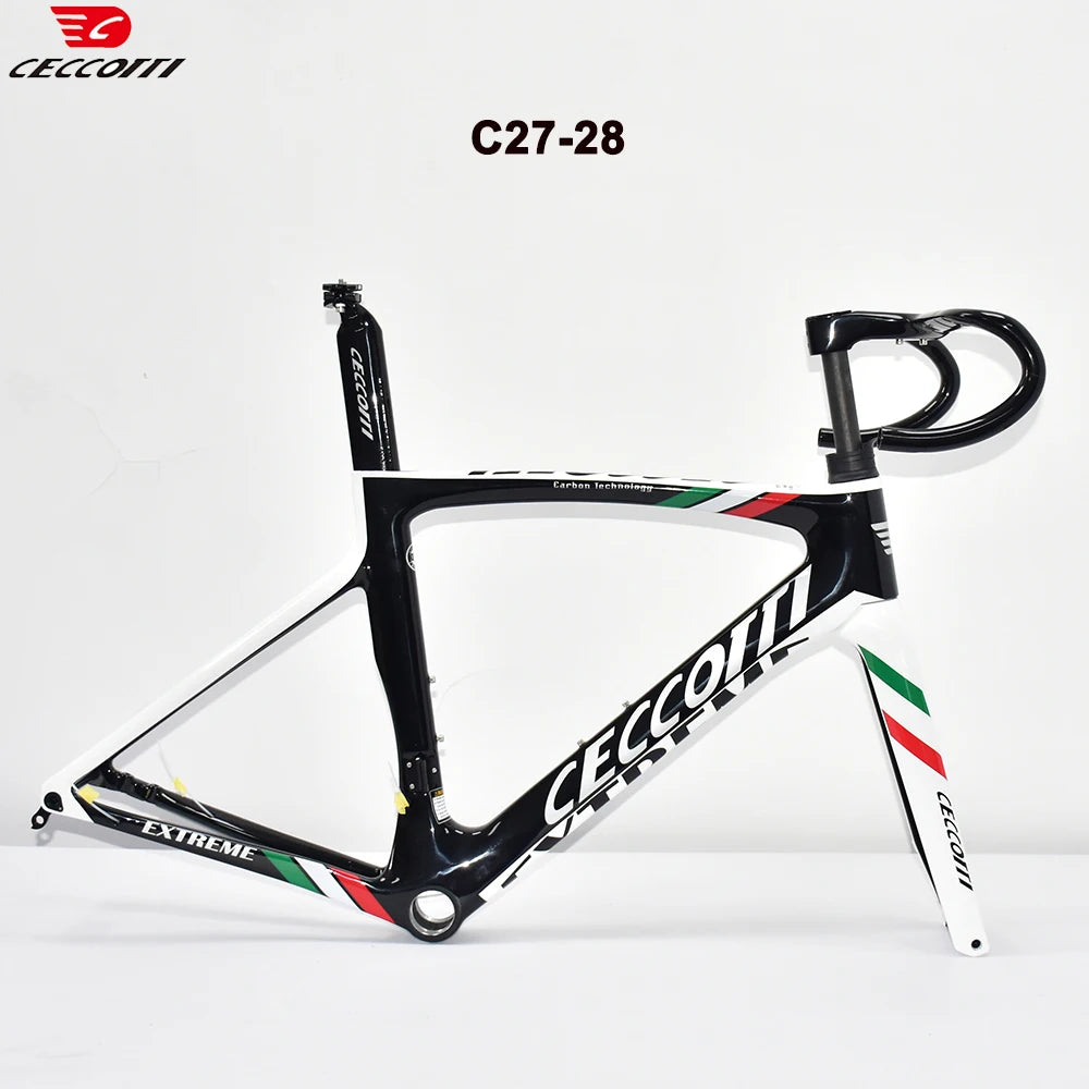 Light Weight Road Bike Frame Full Carbon Racing Road Bicycle Frames Carbon Fiber Fork 700x32C Road Bike Wheelset Disc Brake