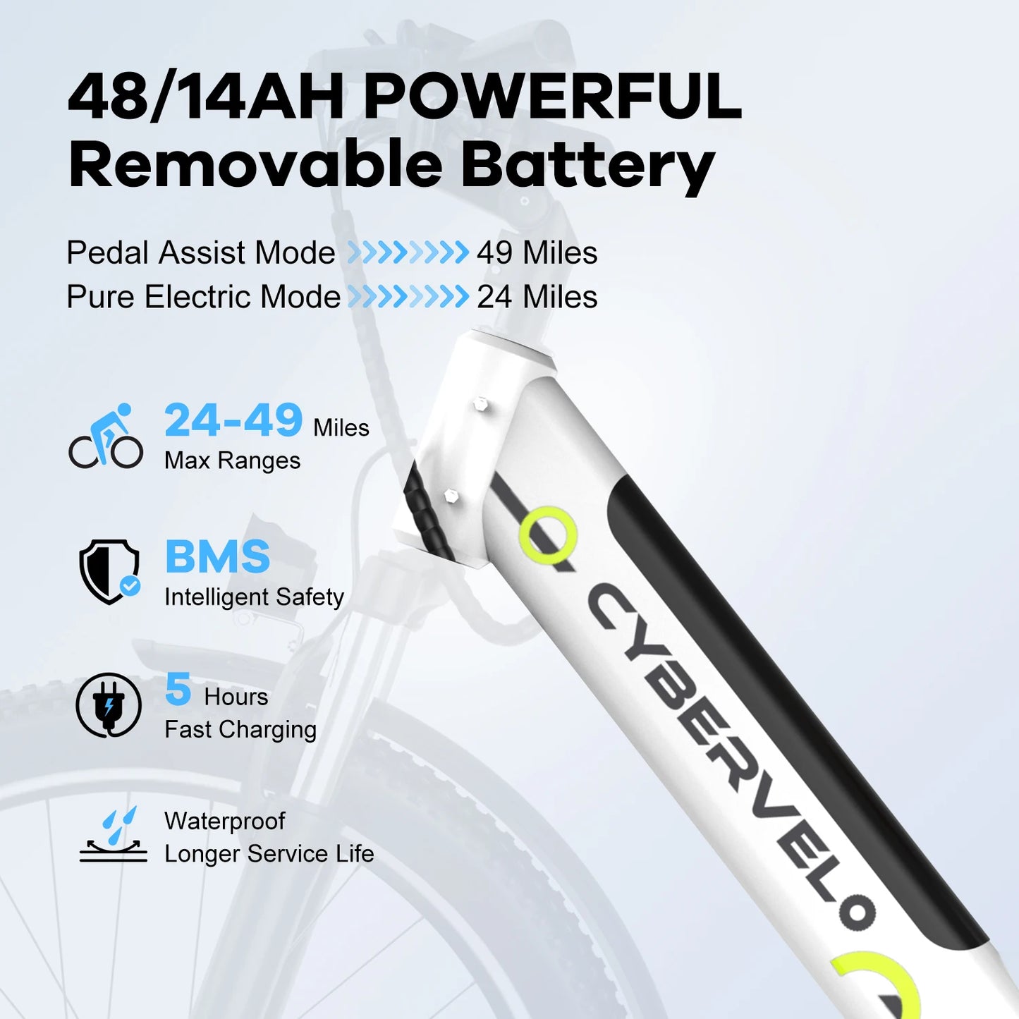 Lady EBike, City bike 7-Speed shimano shift 1000W Removable Battery E-Bike, Long Range 60+ Miles, 26 inch Electric bike