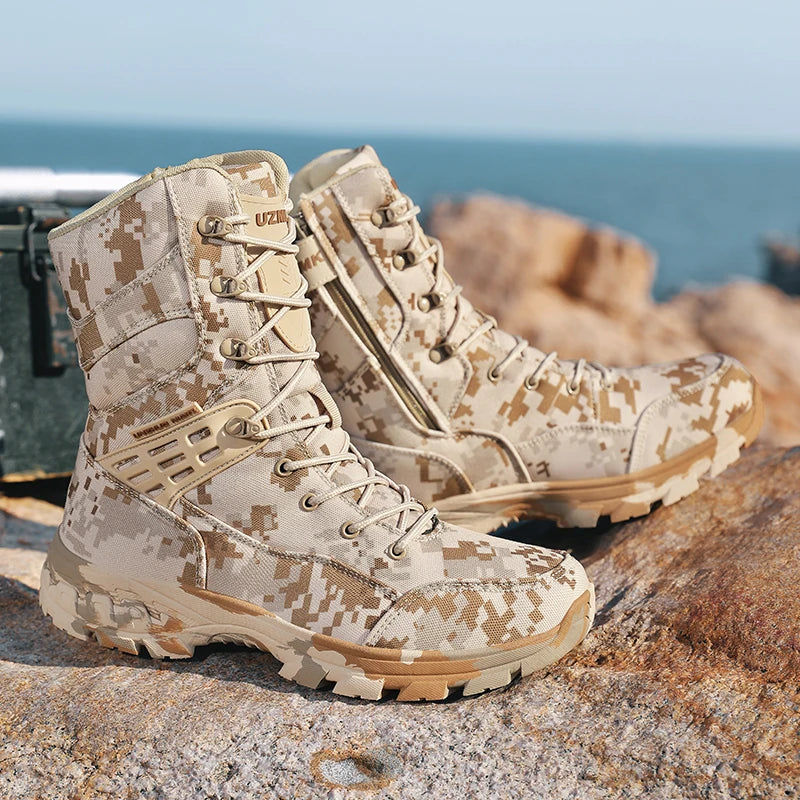 Hiking Shoes Men Boots Wear-resistant Breathable Casual Sports Shoes Men Ankle Boots Comfortable Outdoor High-top Boots Men