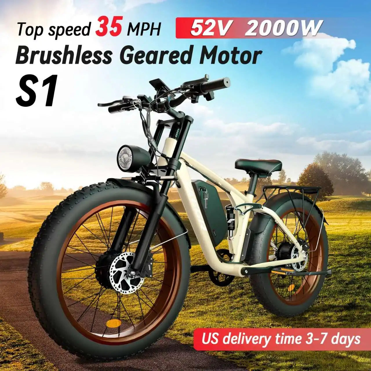 Zeegr S1 E-Bike Dual MotorAWD 2000W 60 Miles 35MPH Electric Bike 7 speeds dual motor 2000w mountain electric bicycle with ce