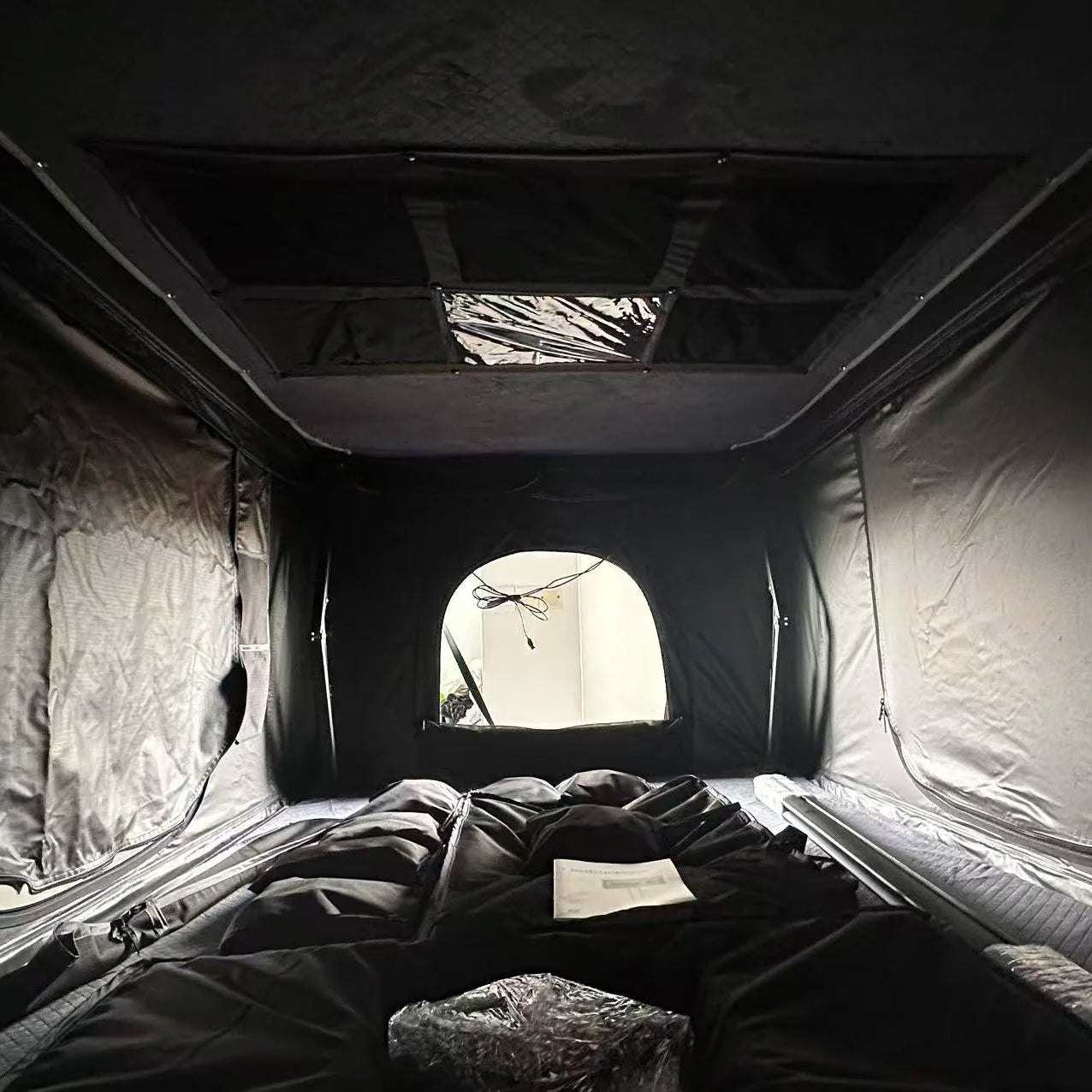 YoungHunter Straight Pop-Up Roof Top Tent with Built-In Gas Struts for Camping Overland Adventures