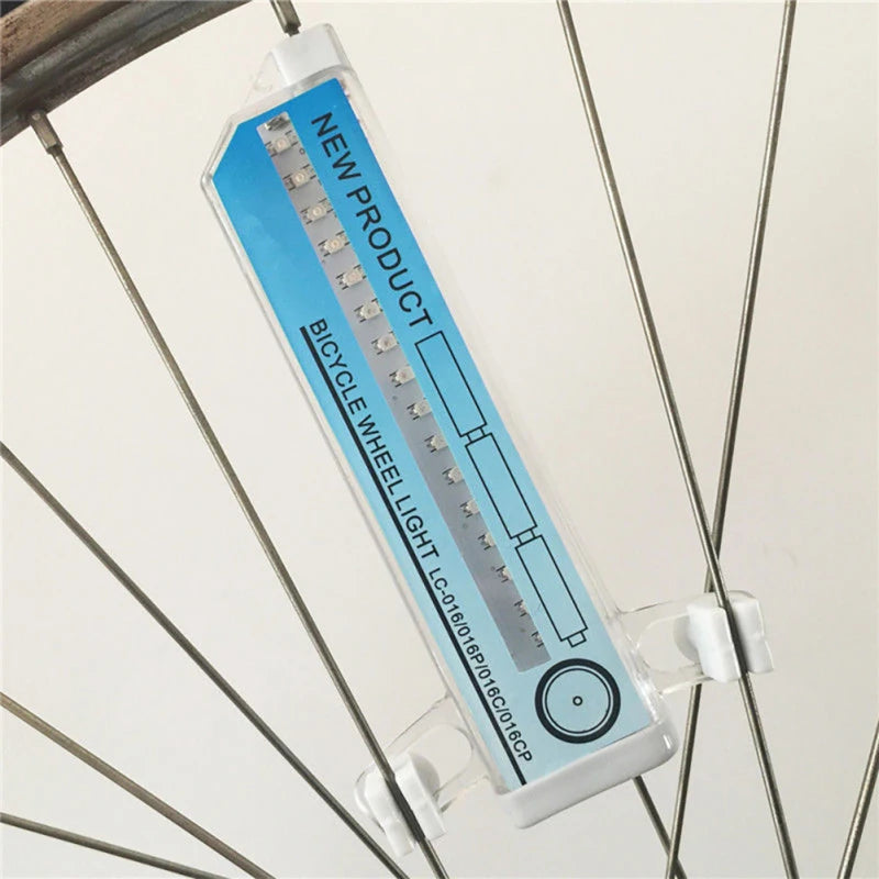2PCS Bicycle Tire Light LED Spoke Lamp for Cycling Wheel Flash Warning Night Riding Double Sided Waterproof Outdoor Bike