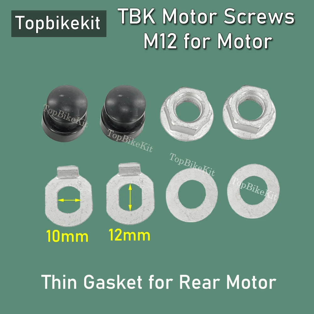 Ebike AKM Hub Motor M12 Screw Screw Nuts with Washers 12mm Bafang Hub Motor Axle 12mm Lock Nut+ Washer+Spacer Set
