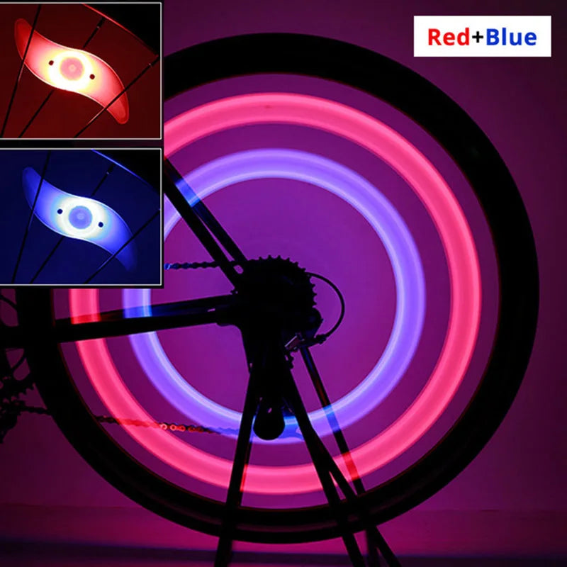 Bike Wheel Spoke Light Tire Lights 3 Mode LED Waterproof Bike Safety Warning Easy To Install Bicycle Accessories with Battery