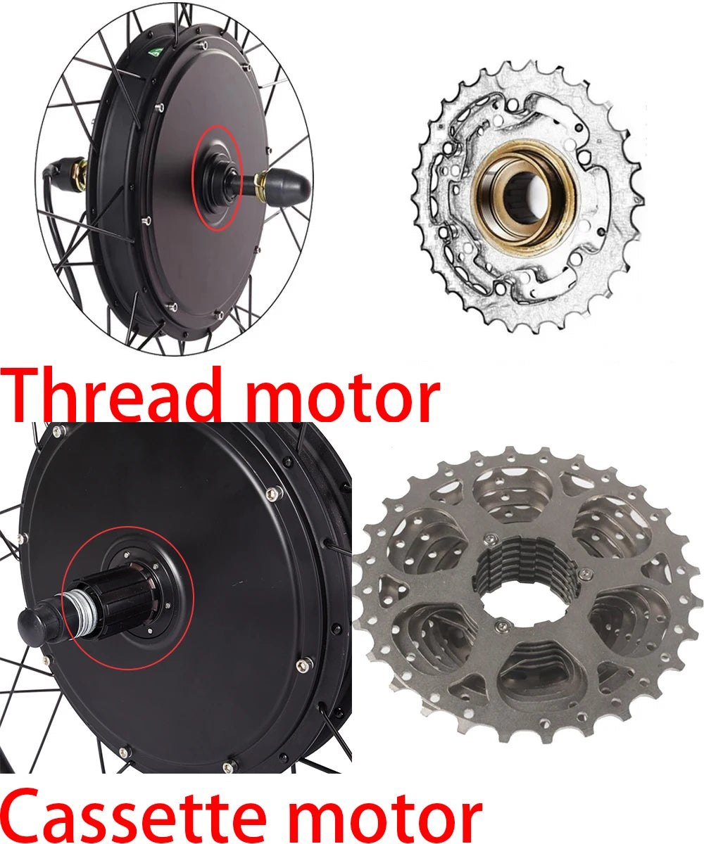 CSC EBike Conversion Kit 36V 250W 350W Electric Bicycle 48V 1000W 1500W Bike Wheel Hub Motor 20in 24in 26in 27.5in 29in 700C