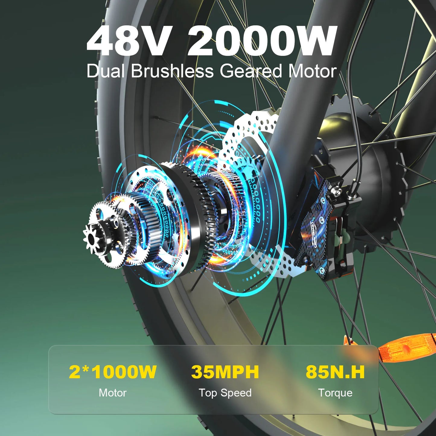 Zeegr S1 E-Bike Dual MotorAWD 2000W 60 Miles 35MPH Electric Bike 7 speeds dual motor 2000w mountain electric bicycle with ce