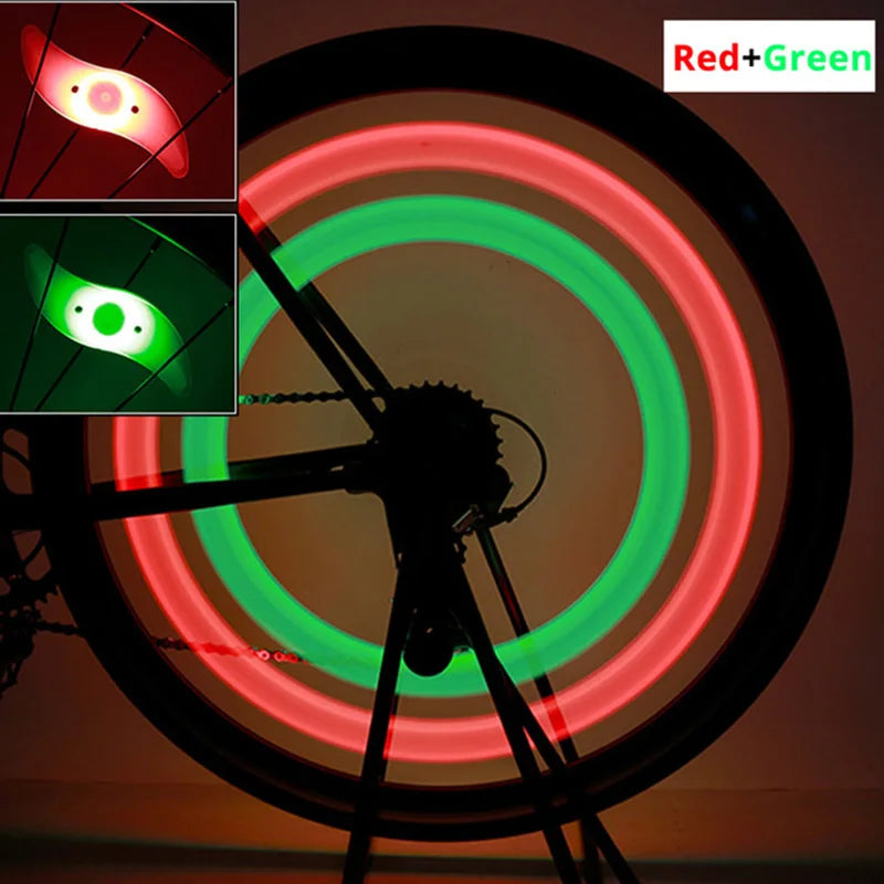 Bike Wheel Spoke Light Tire Lights 3 Mode LED Waterproof Bike Safety Warning Easy To Install Bicycle Accessories with Battery