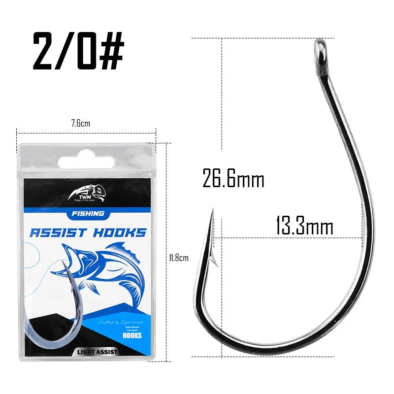 20/50Pcs 8003 Lure Fishhook 3#-3/0# Fishing Hooks High Carbon Steel Barbed Soft Bait Worm Hooks for Carp Fishing Accessories