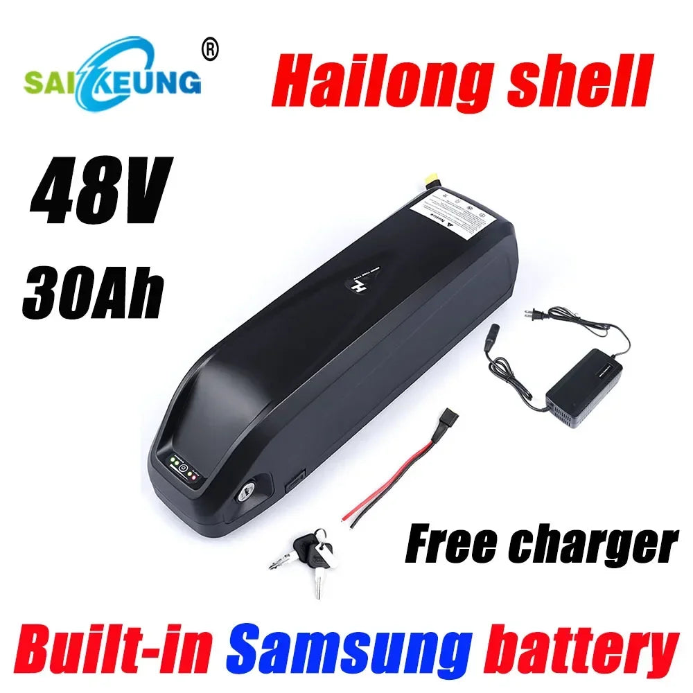 Hailong 48V 36V 52v 60v 72v Electric Cycle Battery 18650 Cells Pack 20 25 30 40 45 50 60Ah Fuel Ebike Battery for Bafang Tszz8