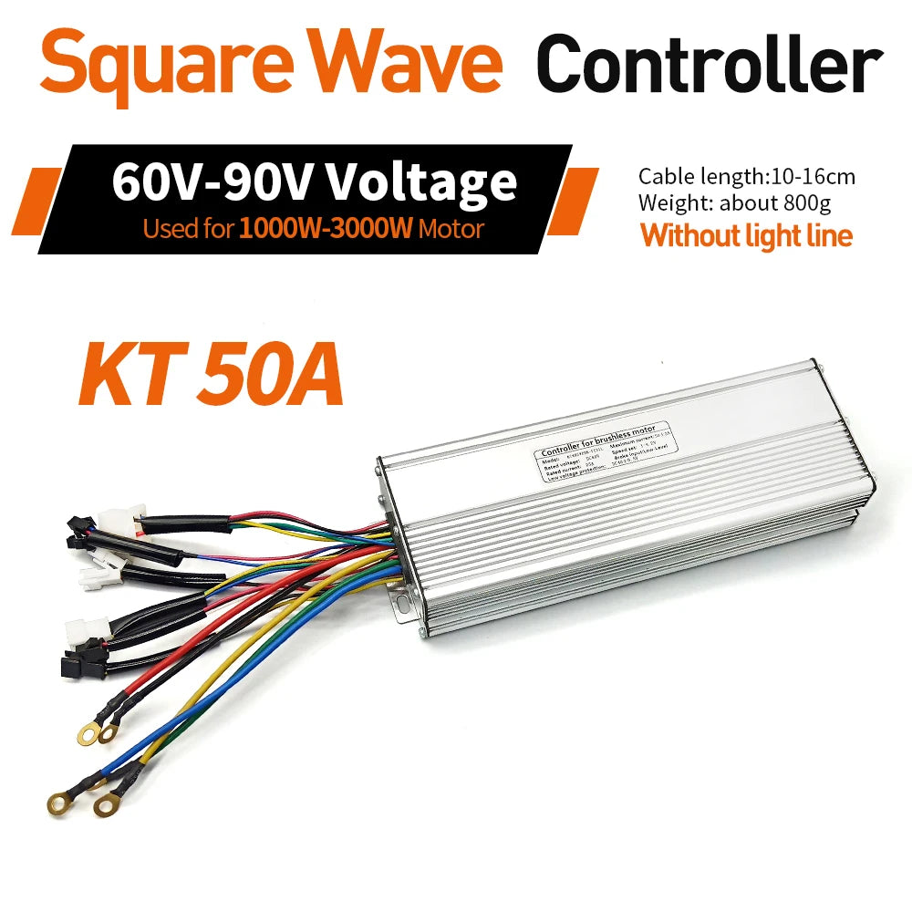 Ebike KT Controller 36V/48V LCD3 LCD4 LCD5 Display SM Waterproof Plug Electric Bicycle Squarewave Controller Conversion