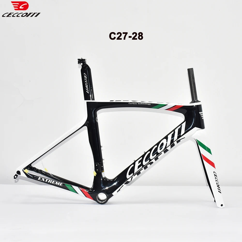 Light Weight Road Bike Frame Full Carbon Racing Road Bicycle Frames Carbon Fiber Fork 700x32C Road Bike Wheelset Disc Brake