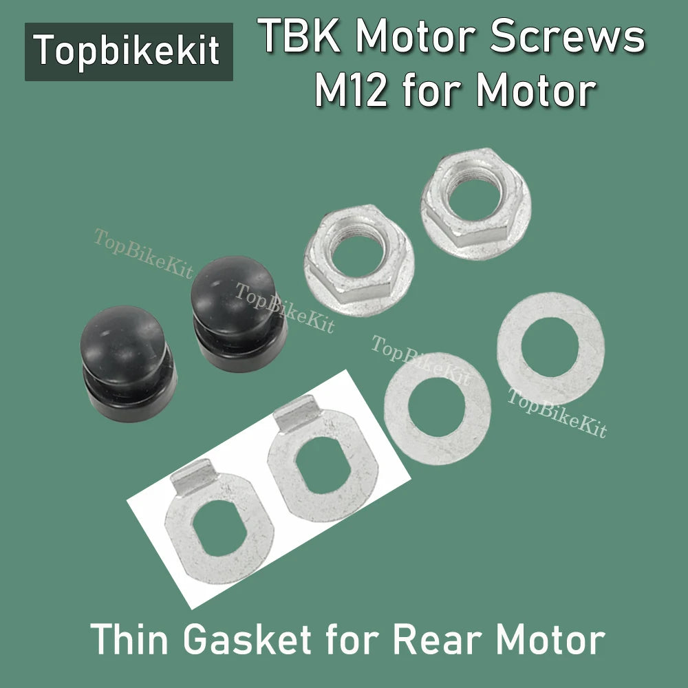 Ebike AKM Hub Motor M12 Screw Screw Nuts with Washers 12mm Bafang Hub Motor Axle 12mm Lock Nut+ Washer+Spacer Set
