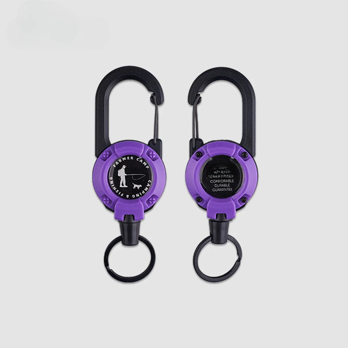 Outdoor fishing retractable buckle purple camping hiking backpack multi-functional small object fishing hook