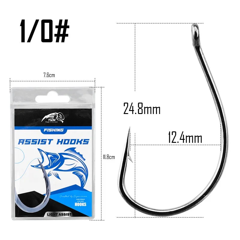 20/50Pcs 8003 Lure Fishhook 3#-3/0# Fishing Hooks High Carbon Steel Barbed Soft Bait Worm Hooks for Carp Fishing Accessories