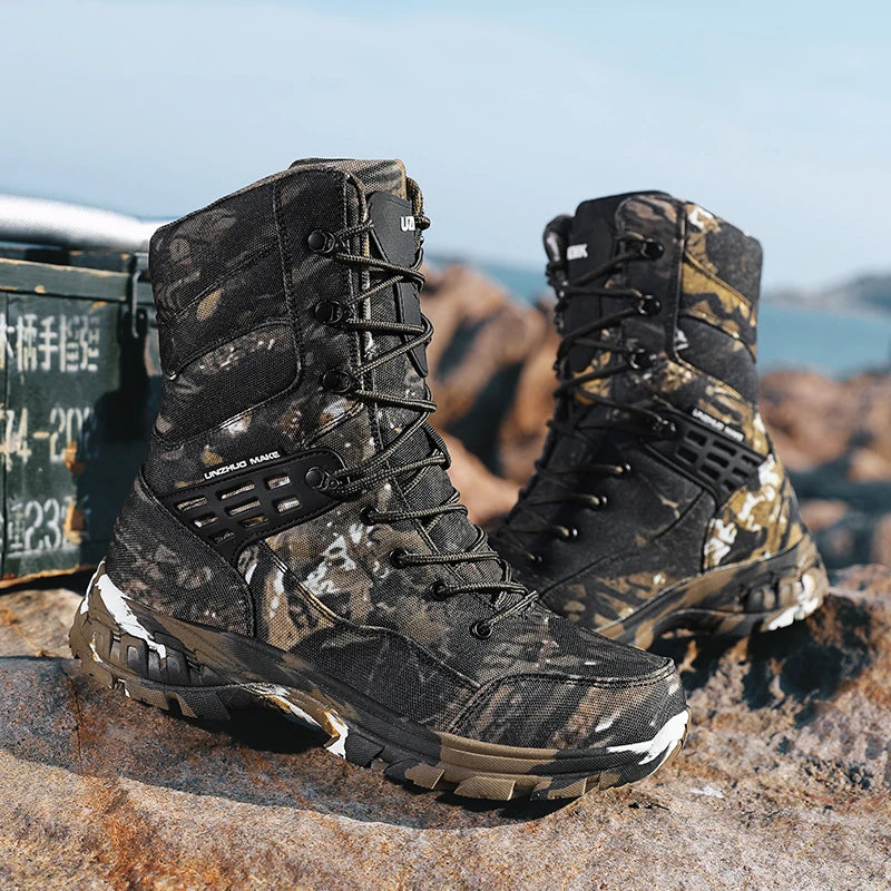 Hiking Shoes Men Boots Wear-resistant Breathable Casual Sports Shoes Men Ankle Boots Comfortable Outdoor High-top Boots Men
