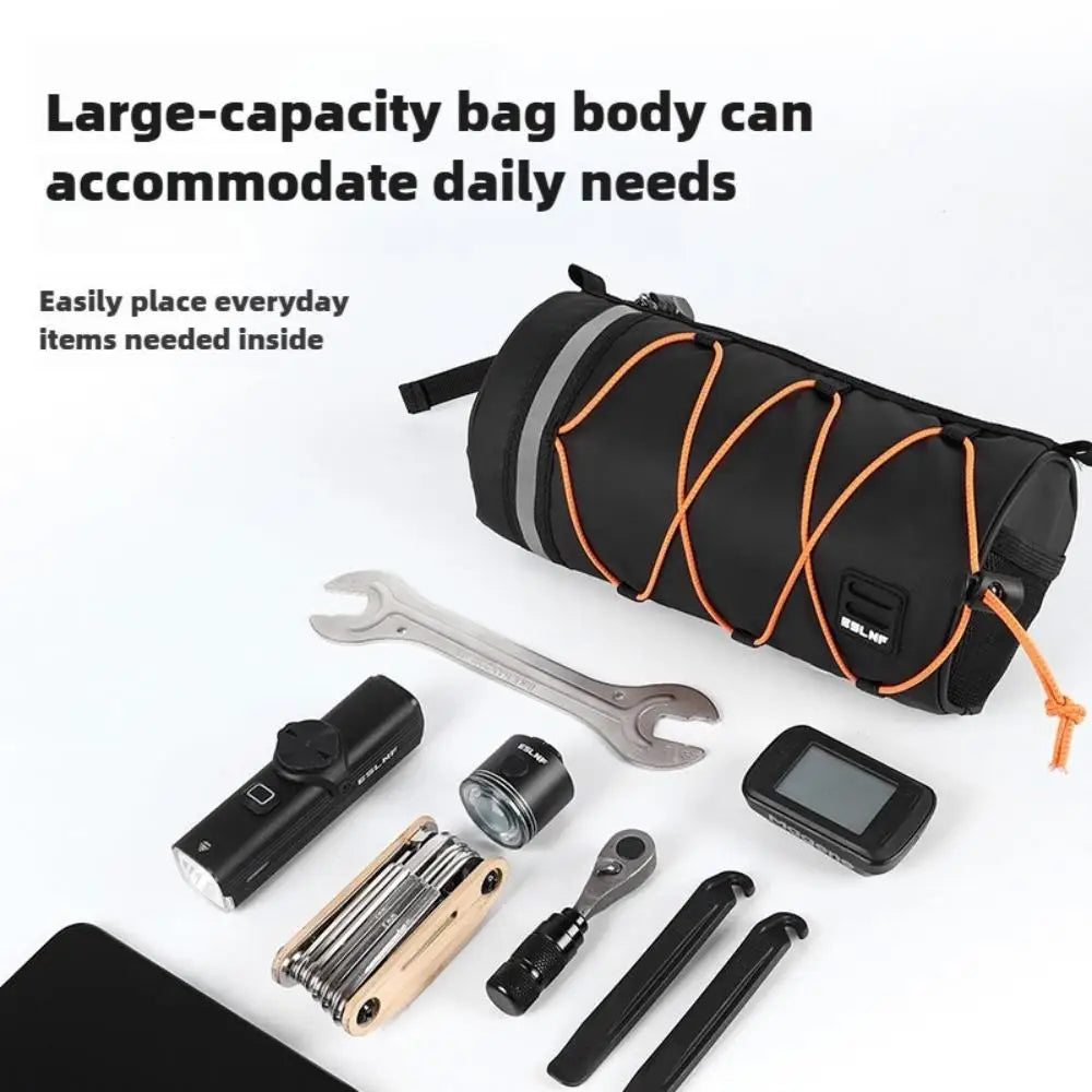 ESLNF Bike Front Handlebar Bag Bicycle Bags Frame Pannier Bag Multifunction Portable Shoulder Bag Mountain Bike Accessorie