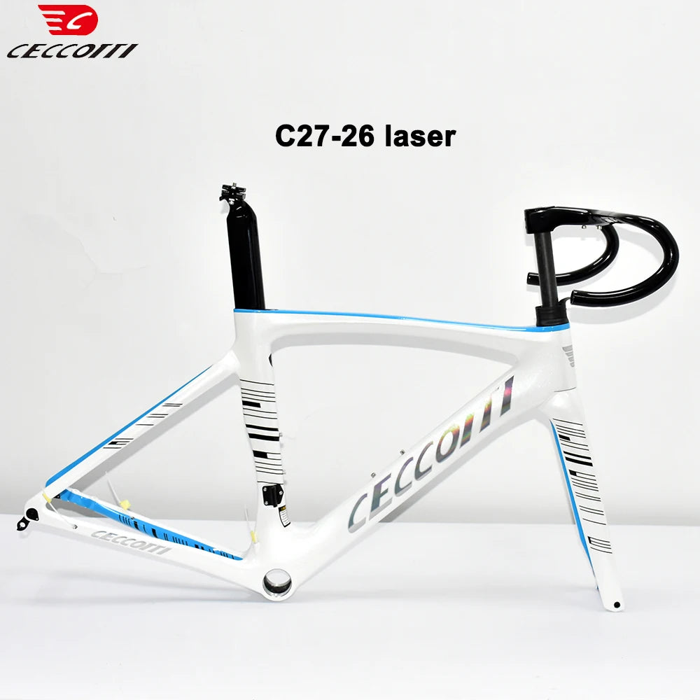 Light Weight Road Bike Frame Full Carbon Racing Road Bicycle Frames Carbon Fiber Fork 700x32C Road Bike Wheelset Disc Brake