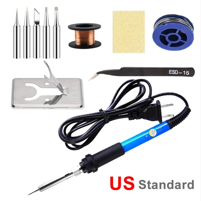 Adjustable Temperature Electric Soldering Iron 110V(US plug) /220V(EU Plug) 60W Soldering Iron Welding Solder Repair Tool