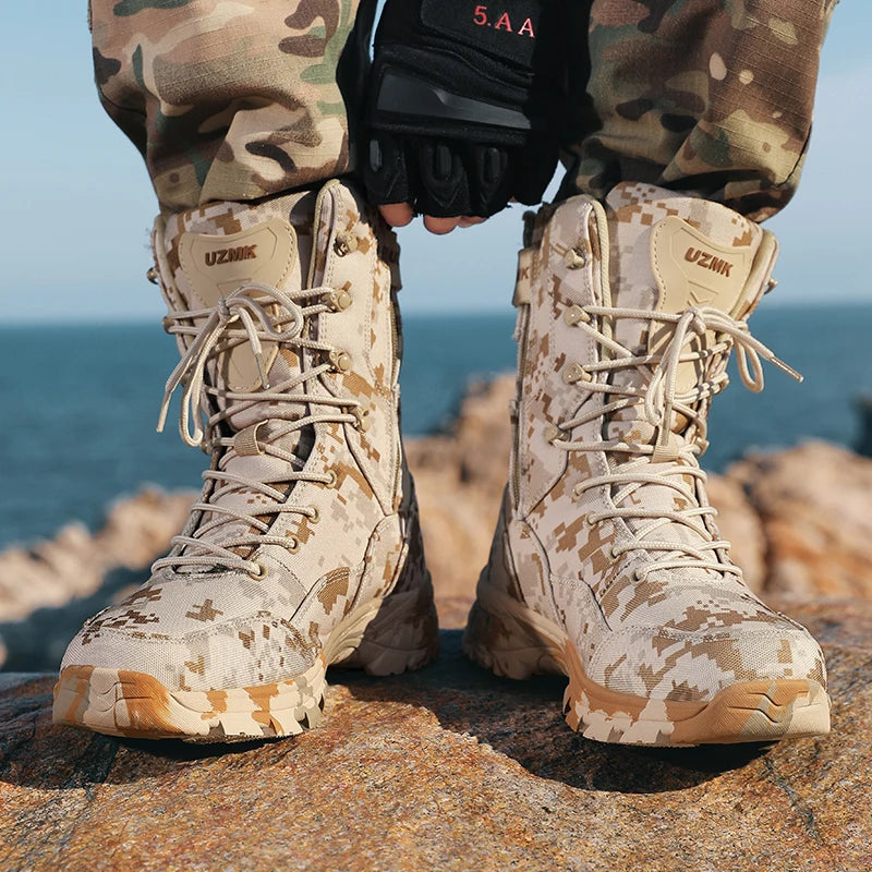Hiking Shoes Men Boots Wear-resistant Breathable Casual Sports Shoes Men Ankle Boots Comfortable Outdoor High-top Boots Men