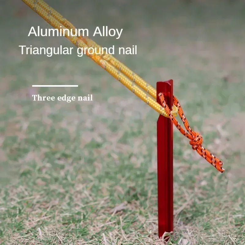 5pcs aluminum tent pegs ground spikes outdoor camping hiking gear tent accessories