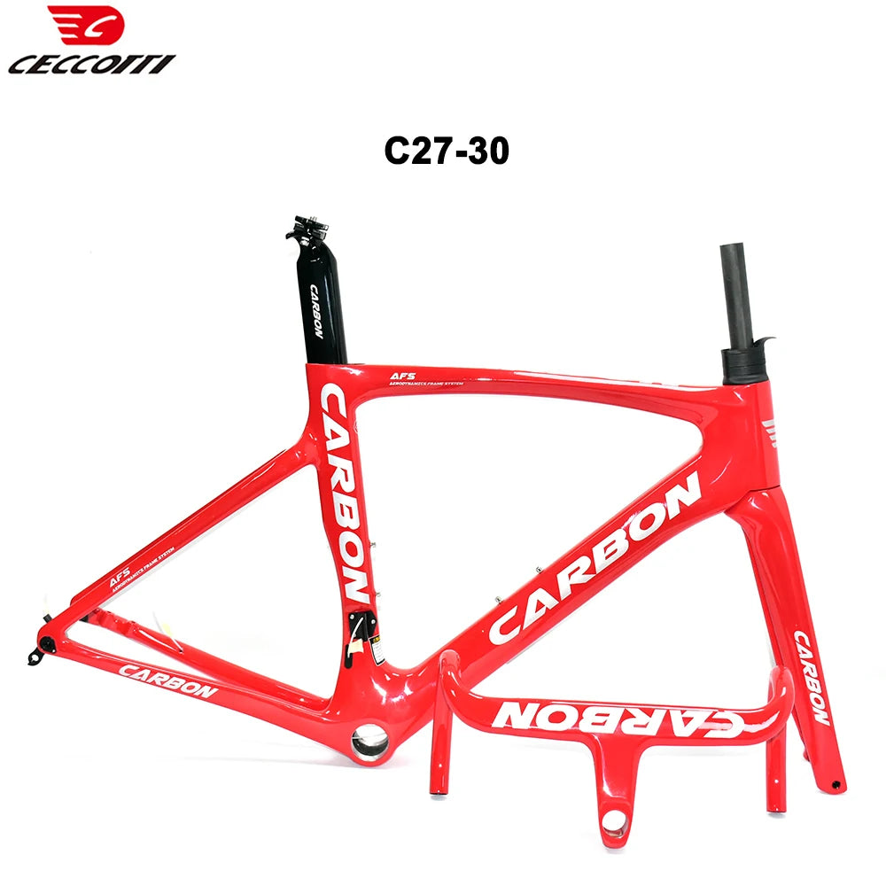 Light Weight Road Bike Frame Full Carbon Racing Road Bicycle Frames Carbon Fiber Fork 700x32C Road Bike Wheelset Disc Brake