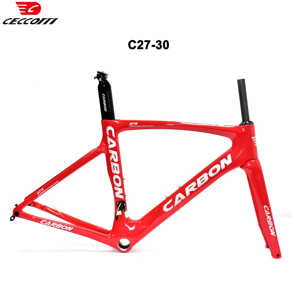Light Weight Road Bike Frame Full Carbon Racing Road Bicycle Frames Carbon Fiber Fork 700x32C Road Bike Wheelset Disc Brake