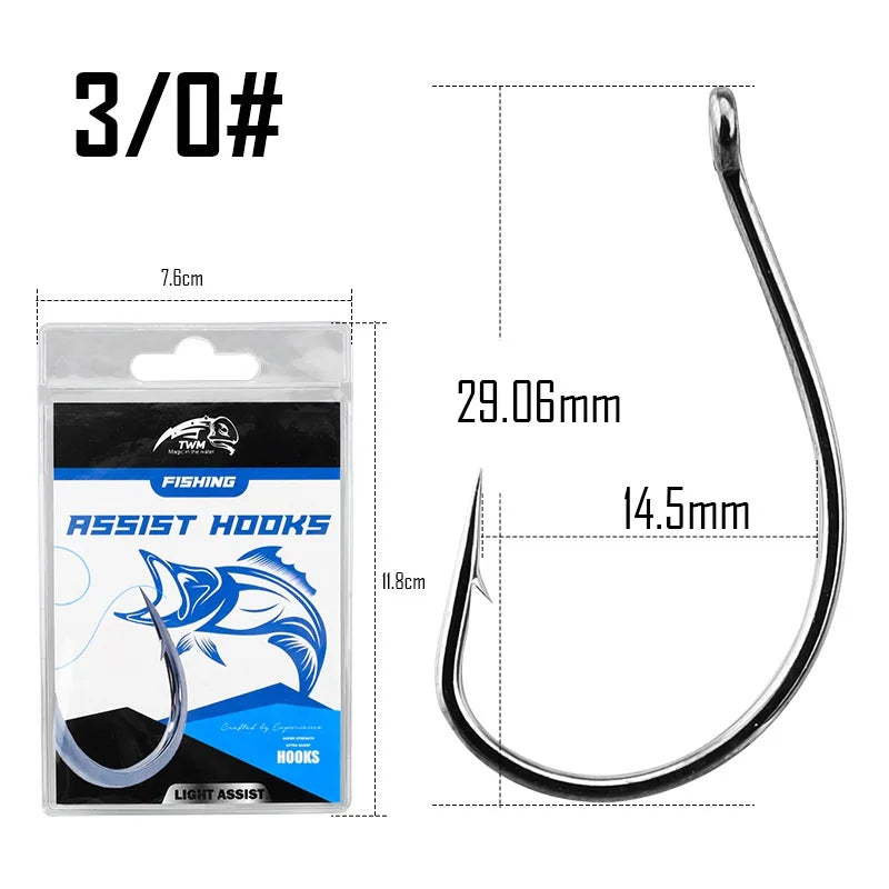 20/50Pcs 8003 Lure Fishhook 3#-3/0# Fishing Hooks High Carbon Steel Barbed Soft Bait Worm Hooks for Carp Fishing Accessories