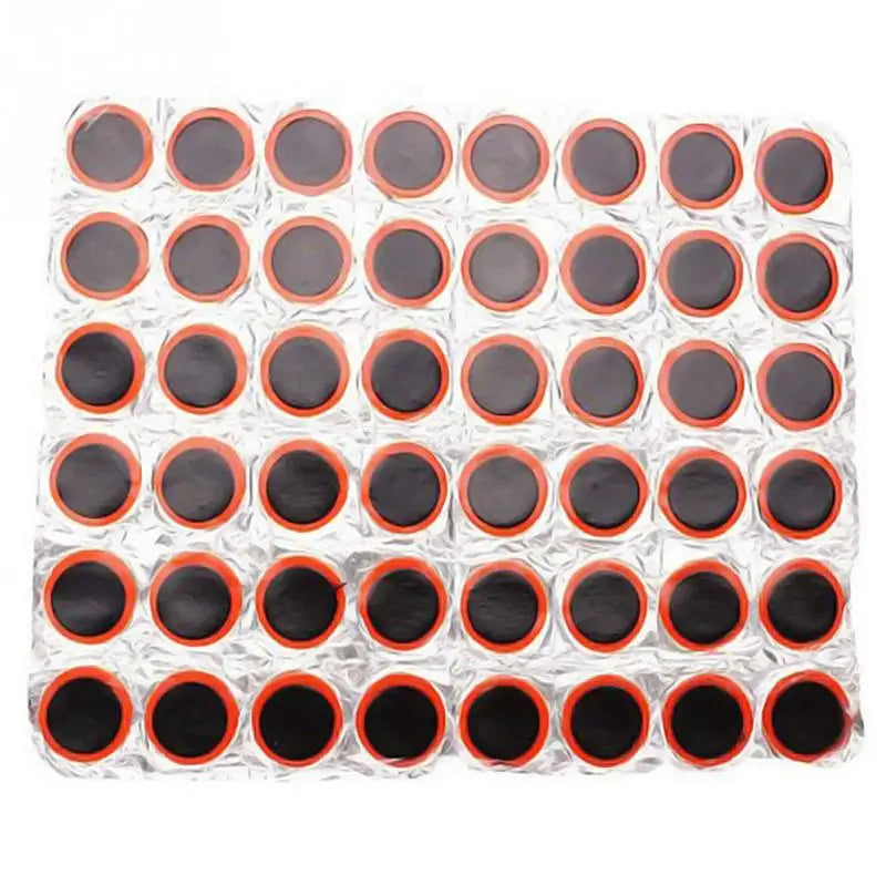 48PCS Bike Tire Patch Bicycle Tyre Tube Puncture Repair Rubber Patches Set Inner Tube Quick Repairing Tyre Protection Patch Tool