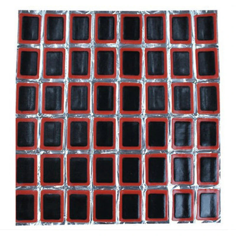 48PCS Bike Tire Patch Bicycle Tyre Tube Puncture Repair Rubber Patches Set Inner Tube Quick Repairing Tyre Protection Patch Tool