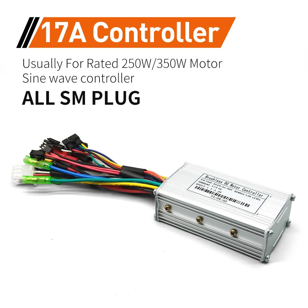 Ebike SineWave Three mode controller 24V-52V 17A 26A 30A 40A 45A TFT Display  throttle Hall unlimited motor 350W-2000W Moto
