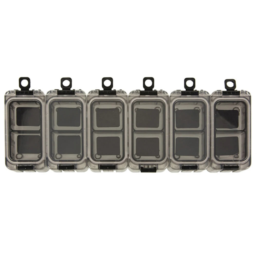 6Pcs Magnetic Outdoor Fishing Box Waterproof Fishing Hook Accessories Storage Box Expandable for Bass Carp Fishing Accessories