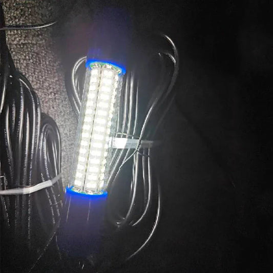 Underwater Fishing Light 50W Fish Lure Bait Finder Lamp 12-24V Submersible Boat Lamp Waterproof for Squid Shrimp Krill