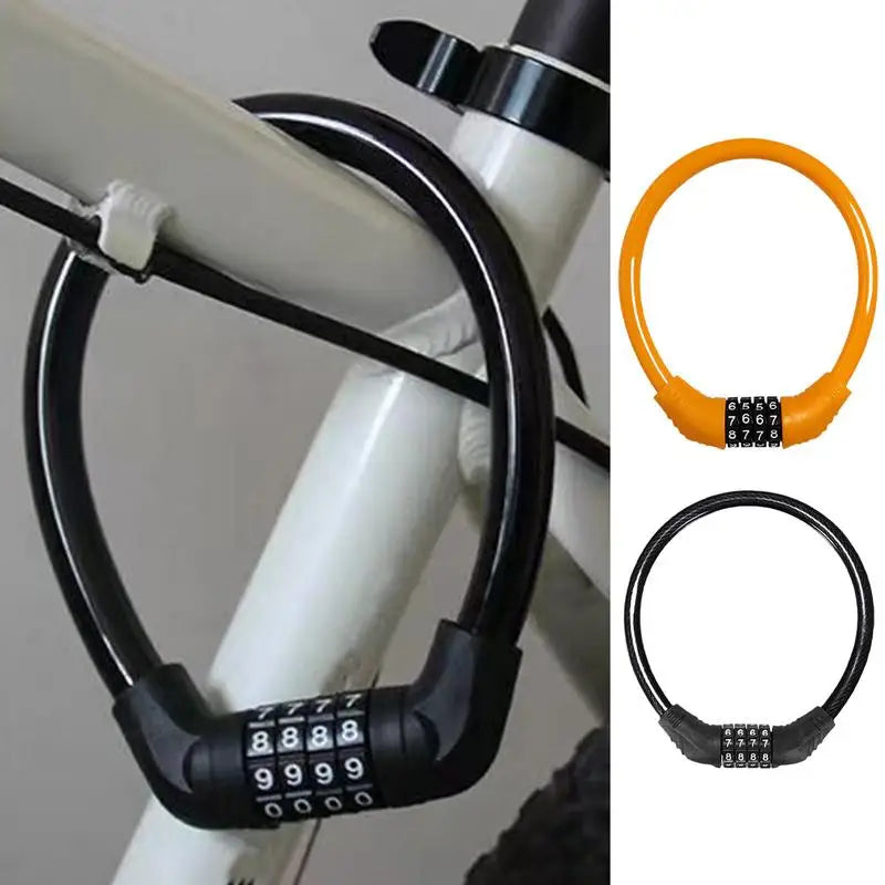 Bikes Chain Lock 4 Digit Heavy Duty Keyless Bicycles Lock Resettable Anti Theft Bicycles Lock For Electric Scooter Bikes