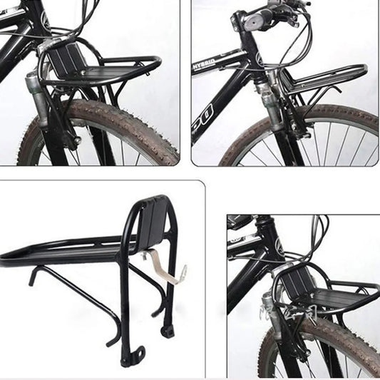 Bike Front Rack Bicycle Front Rack 10KG Load Capacity Luggage Carrier Aluminum Alloy Cycling Equipment Stand for Mountain Bike