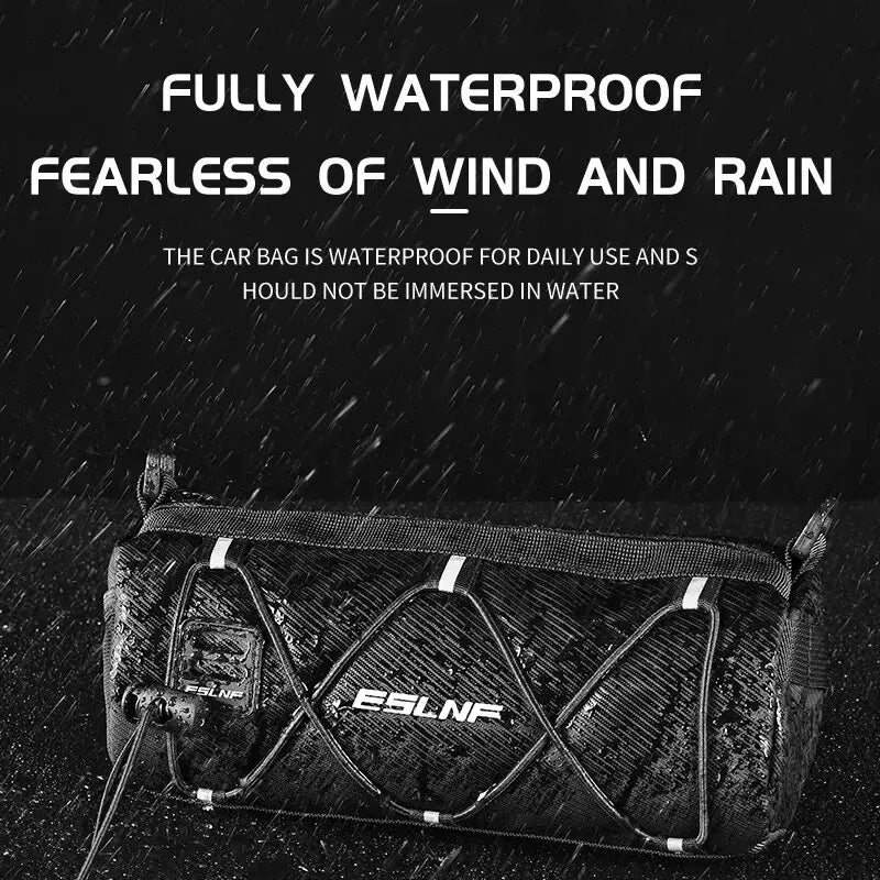 ESLNF Bike Front Tube Bag Waterproof Storage Roll Bag Bicycle Handlebar Basket Pack Portable Large Capacity Cycling Accessory