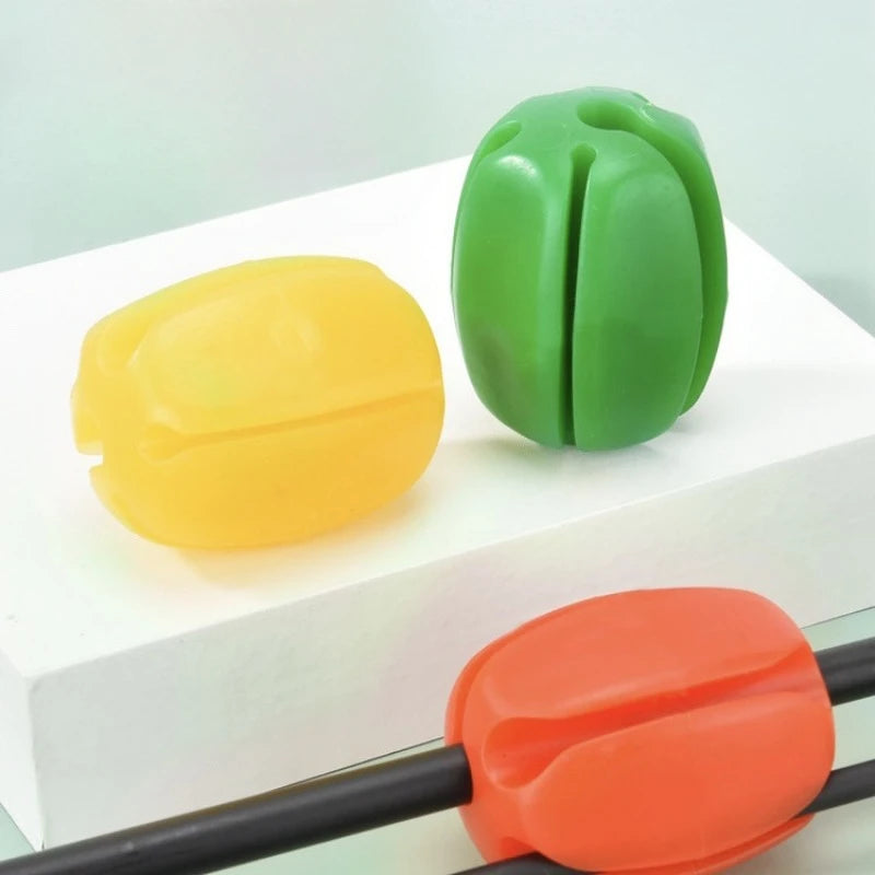 2pc Silicone String Fishing Rod Ball Retractor Protective Case Storage Fixed Buckle Rod Bind Device Fishing Gear Outdoor Fish CN
