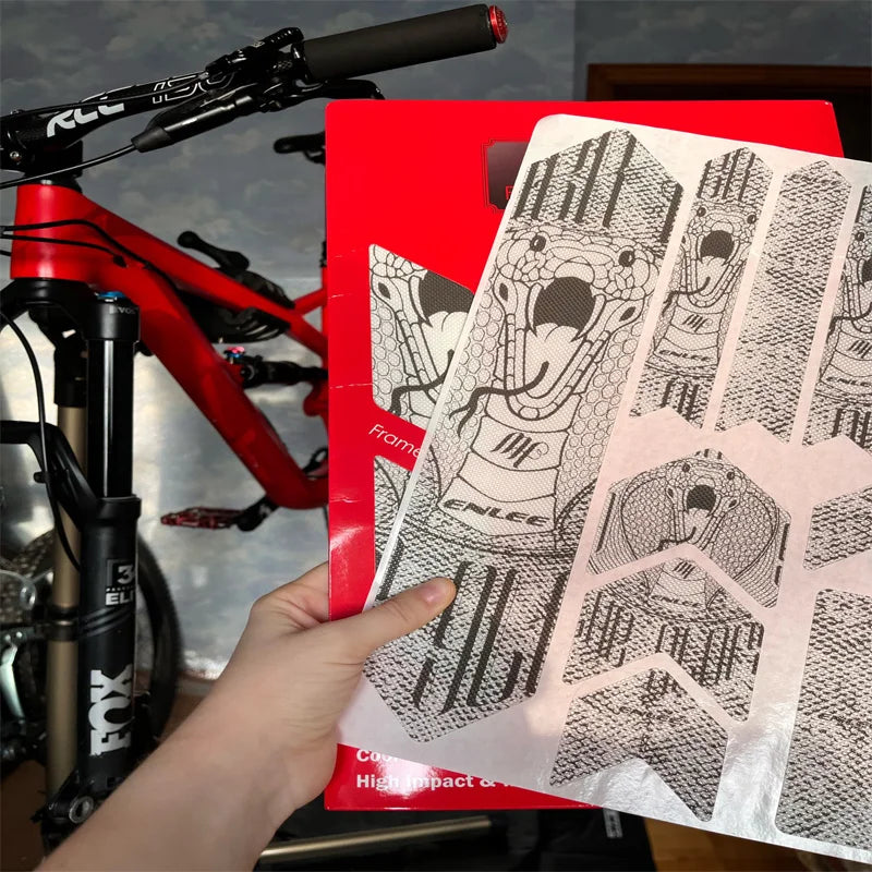 Enlee 3D Bicycle Paster Frame Scratch-Resistant Protector MTB Road Bike Best Glue Removeable Sticker Anti-Skid Guard Frame Cover