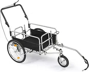 Bike Cargo Trailer, Heavy Duty 220 lbs Bicycle Wagon Cart, 20 Wheel Folding Groceries Hauler with Safe Hitch System