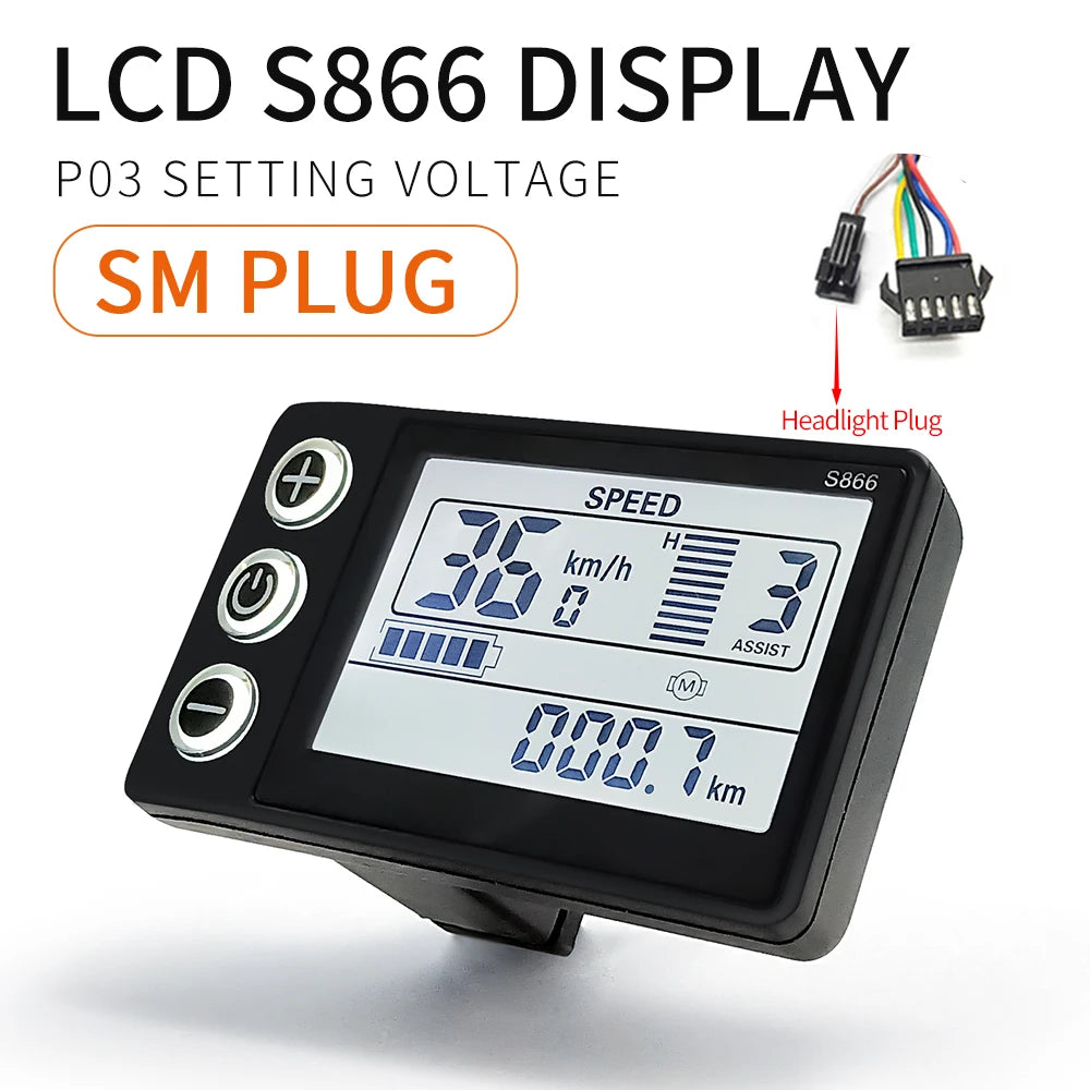 Ebike SineWave Three mode controller 24V-52V 17A 26A 30A 40A 45A TFT Display  throttle Hall unlimited motor 350W-2000W Moto