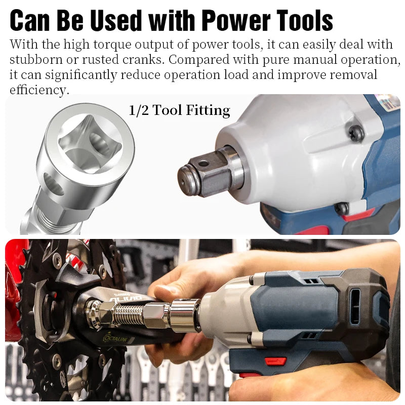 LEBYCLE Bicycle Crank Puller Tool Bike Crank Extractor Removal Bike Bottom Bracket Axis Remover Bike Crankset Repair Tools