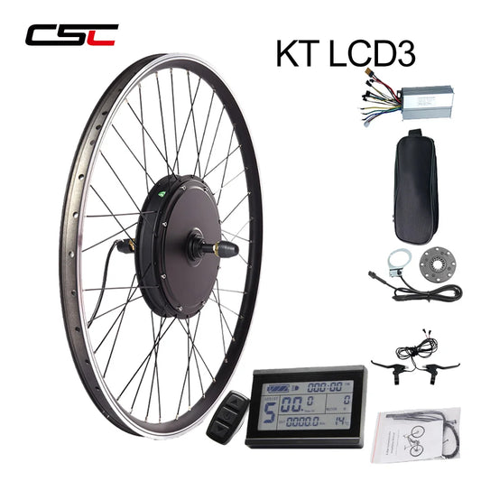 CSC 48V 1000W/1500W Gearless Electric bike Conversion Kit EBike 20" 24" 26" 27.5" 29"MTB Front Rear Hub Motor bicycle Wheel kit