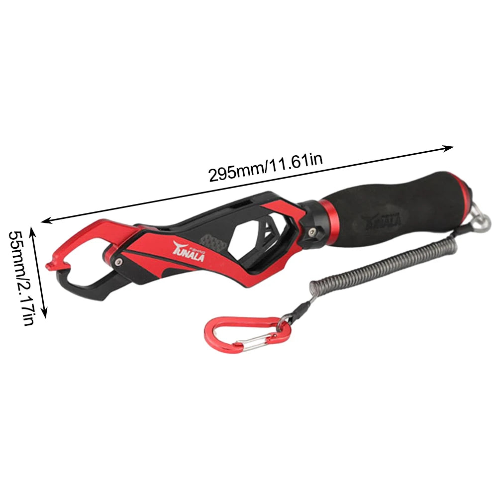 Multifunctional Fish Grip Fish Lip Gripper Aluminum Alloy Fish Controller One Hand Operation Anti Slip Fishing Supplies