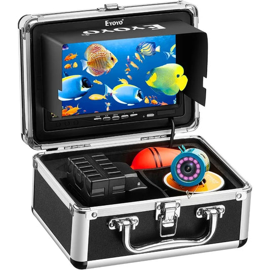 Underwater Fishing Camera 7 inch LCD Monitor Fish Finder Waterproof 1000TVL Fishing Camera 12pcs Infrared Lights for Lake Boat