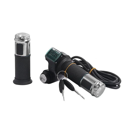 12V-90V Twist Throttle Accelerator for Electric Bike Scooter Throttle with Led Digital Display Indicator Key Switch Accessories