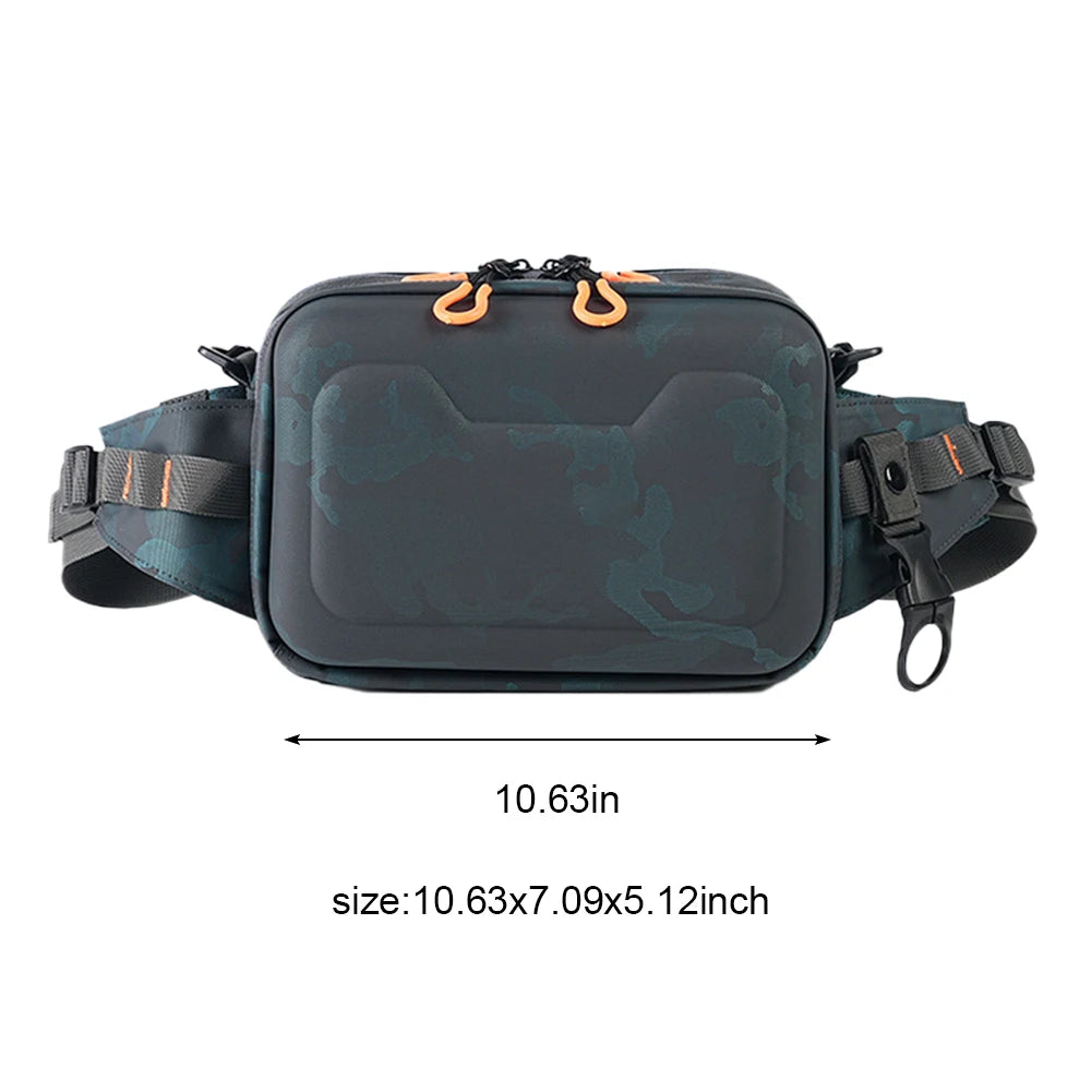 Waist Bag Waterproof Fishing Fanny Pack with Adjustable Belt Fishing Shoulder Bag for Outdoor Hiking Fishing